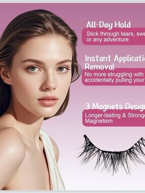 Magnetic False Eyelashes - Black | All-Day Hold